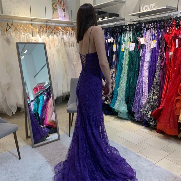 Ellie Wilde purple prom dress - Picture 6 of 6